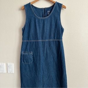 SOLD (DP) VINTAGE Denim Jumper dress midi length